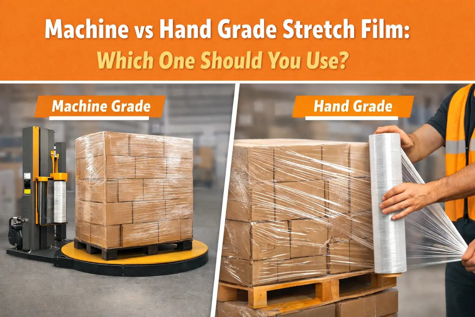 Machine Grade Stretch Film vs Hand Grade Stretch Film: Which One Should You Use?