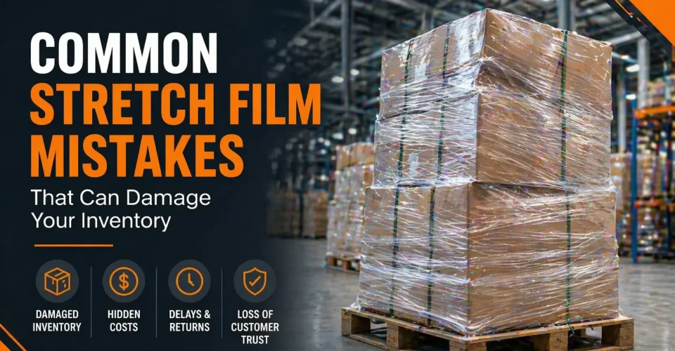 stretch film mistakes causing pallet damage in warehouse