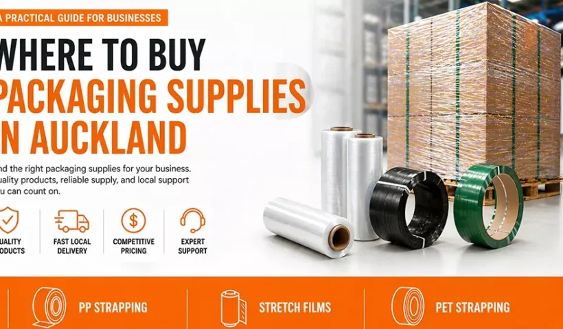 CustomPack NZ is a trusted packaging supplier in Auckland, offering PP strapping, PET strapping, and both hand and machine grade stretch film.