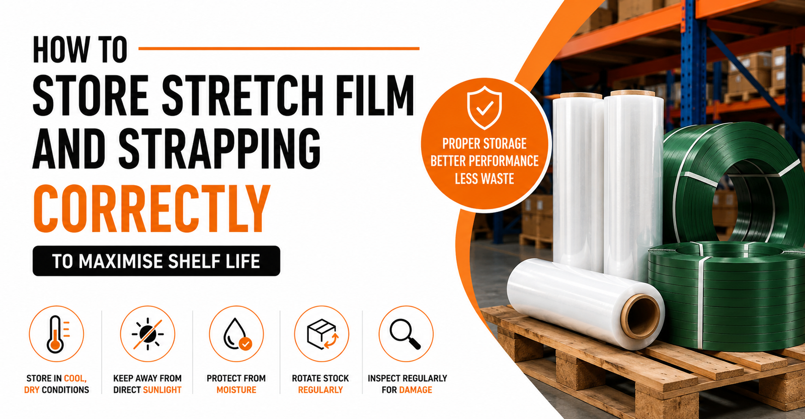 How to Store Stretch Film and Strapping Correctly to Maximise Shelf Life 