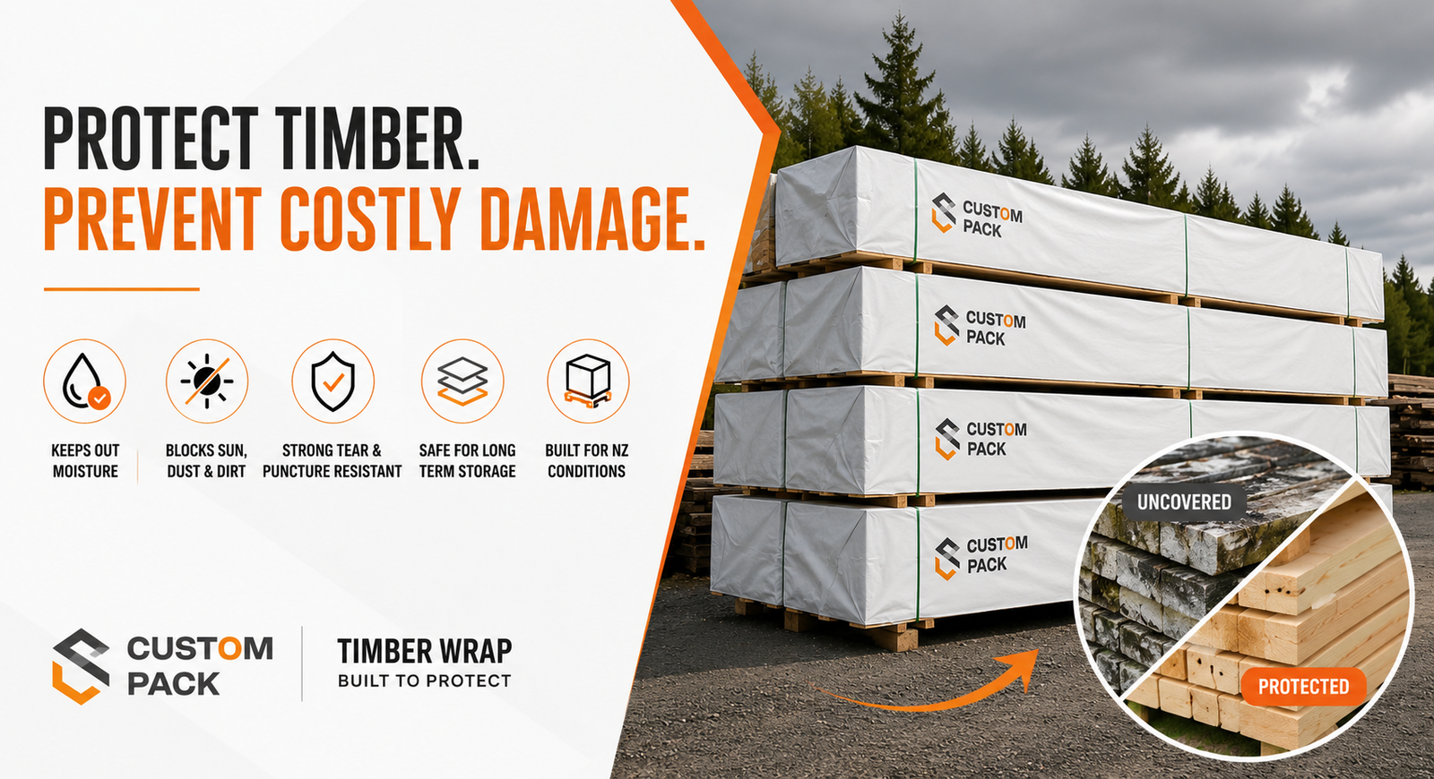 Why Uncovered Timber Stacks Fail Faster Without Timber Protection: Moisture, Discolouration and What It Costs You