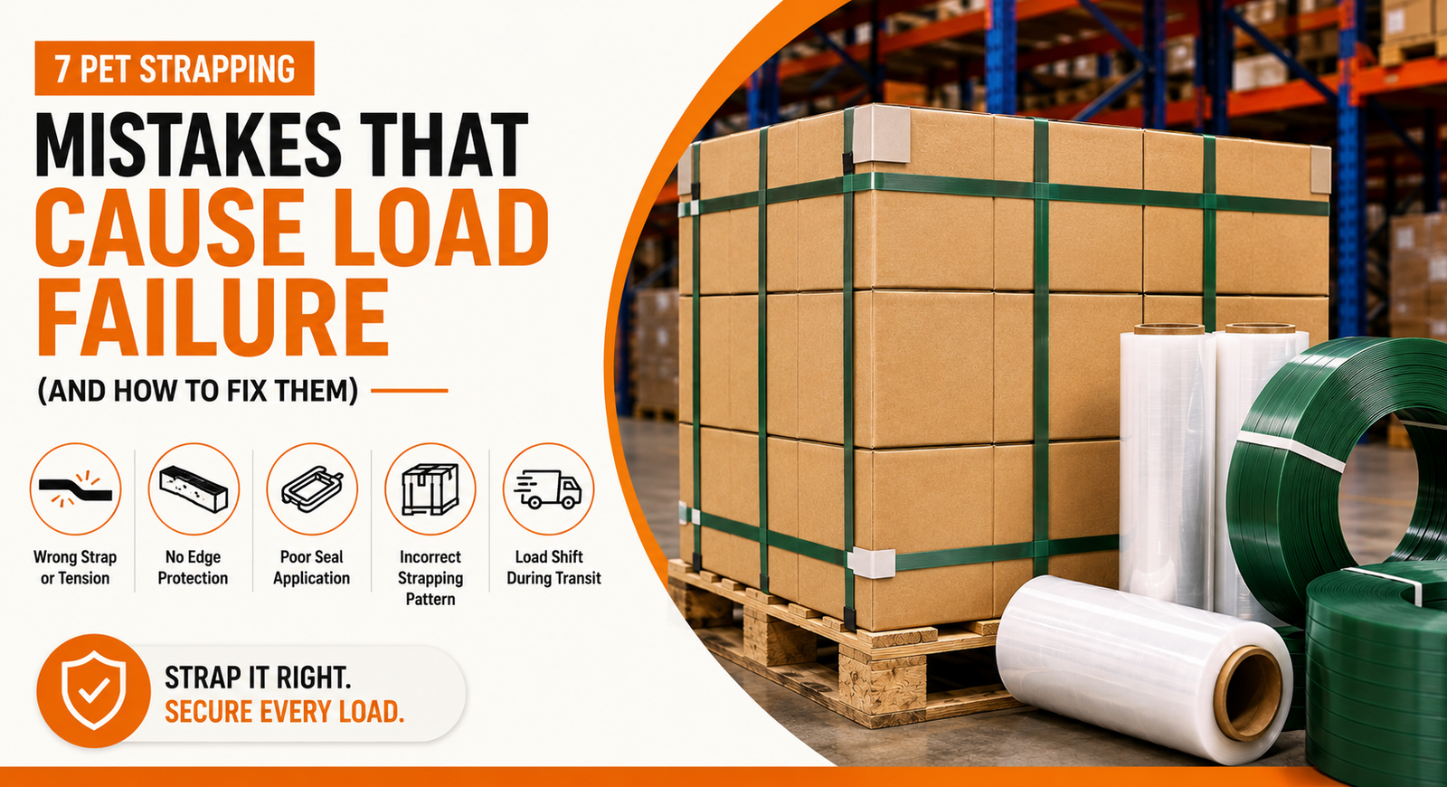 7 PET Strapping Mistakes That Cause Load Failure (And How to Fix Them)